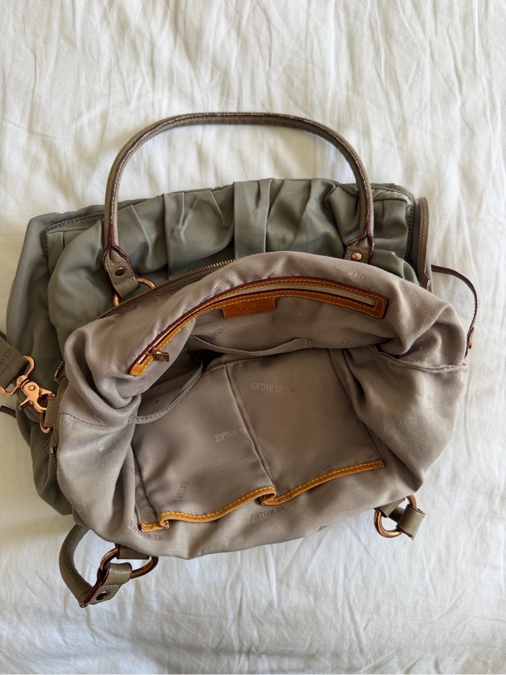 MZ Wallace Olive Green Bag with Adjustable Crossbody Strap - Picture 5 of 9